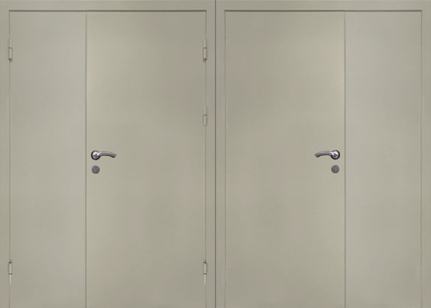 Двухлистовая металлическая дверь - 17-40