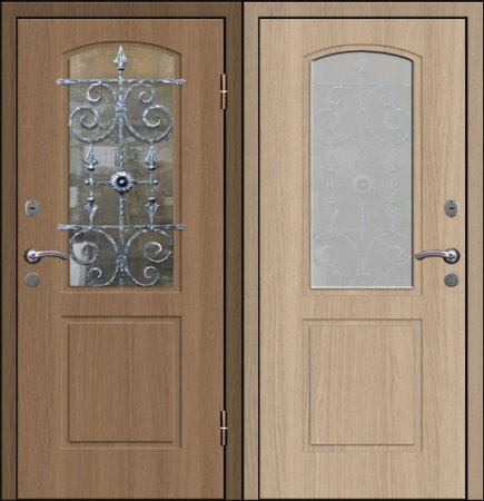 Двухлистовая металлическая дверь - 17-71