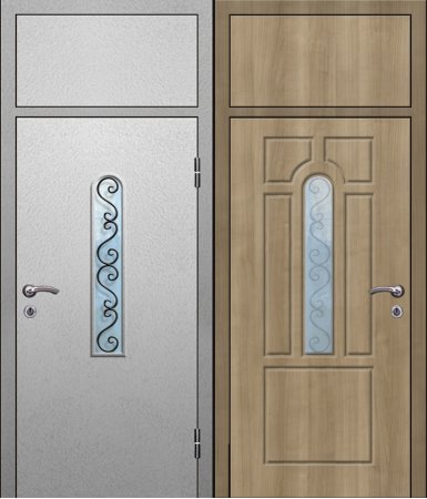 Двухлистовая металлическая дверь - 17-88